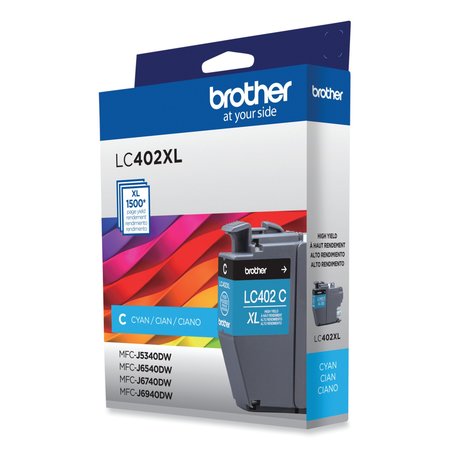 Brother High-Yield Ink, 1,500 Page-Yield, Cyan LC402XLCS